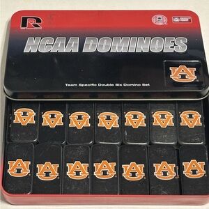 Auburn University NCAA Dominoes Set - Black and Orange Team Dominoes